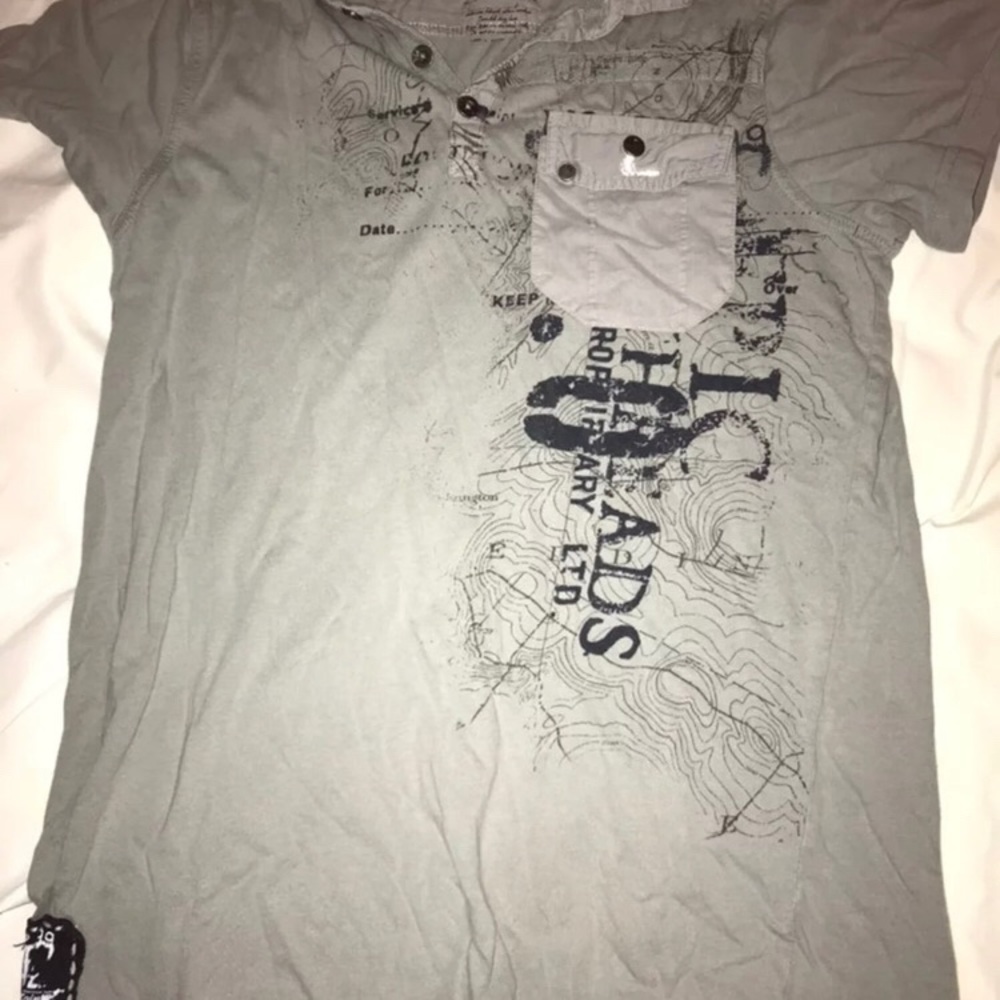 Boys gray short sleeve shirt